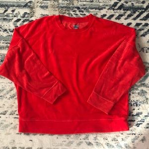 aerie Red Velvet Crewneck